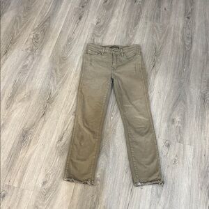 7 For All Mankind Olive denim cropped jeans size 27